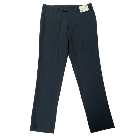 Uniqlo Other - Uniqlo Dry Ultra Light Pants 2 Way Stretch Mens 35x32 Navy Flat Front Slim Fit